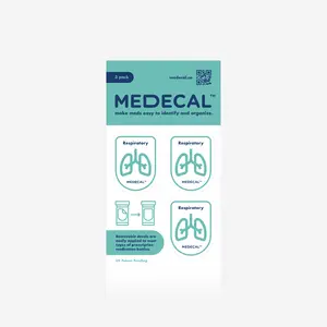 Respiratory Medecal - Removable Label Decal - Identify and Organize Medications