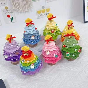 Finished Christmas tree Santa Claus handmade wool flower, Christmas decorations Valentine's Day Teacher's Day gift, desk decoration, gift for friend, Home Decor Decorative