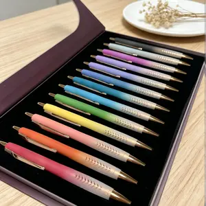 Shuttle Art Ballpoint Pens, 12 Pack Retractable Black Ink Ball Point Pens, Cute Pens 1.0mm Medium Point Waterproof Elegant Gift Set for Writing Journaling Note Taking School Office Home Mother's Day, Father's Day