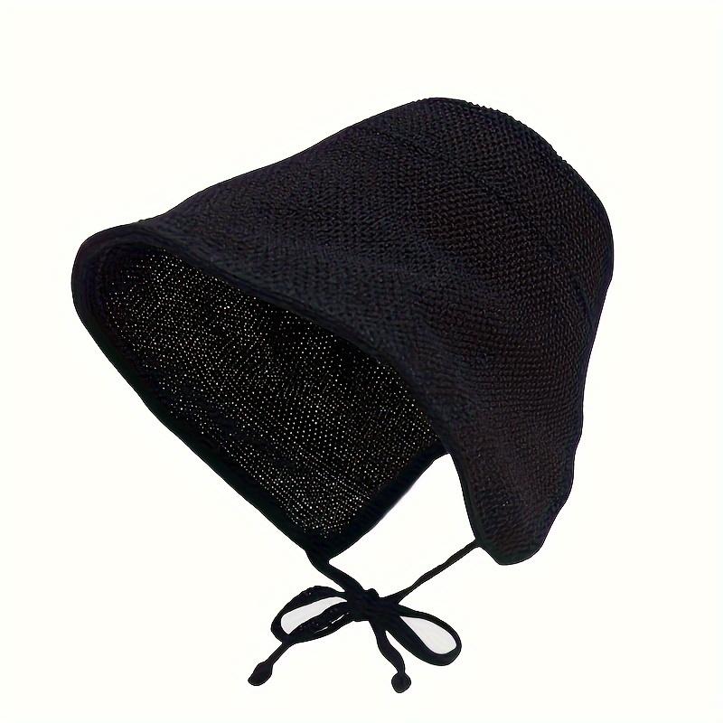 Cotton-Linen Summer Straw Hat — Sun Protection & Shade Hat | Seaside Woven Hat for Women | Vacation-Style Japanese Bucket Hat | Travel, Vacation, or Graduation Gift