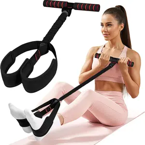 Pedal Resistance Bands with Handles, Upgrade Women Exercise Bands for Full Body Training, Core, ABS, Legs, Glutes, Arms, Pilates, Physical Therapy, Strength, Sit Up Equipment for Home Workout