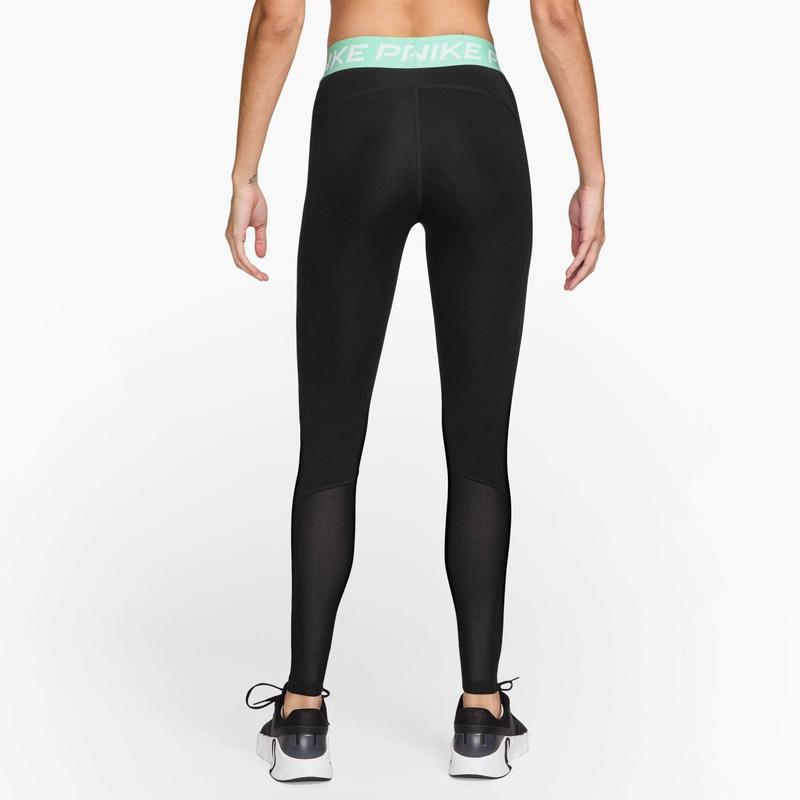 Nike Pro Mid-Rise Mesh-Paneled Leggings - Women's