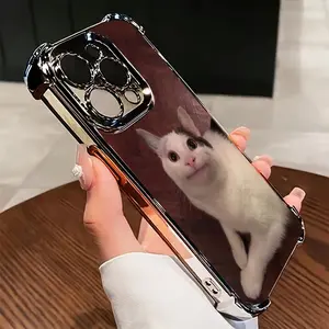 Cute Funny Cat Meme phone case, drop-resistant soft transparent protective cover, compatible with iPhone 17/16/15/14/13/12/11/X/XS/XSMAX, perfect holiday gift for friends, family, or yourself., Accessories, Smartphone, Cellphone