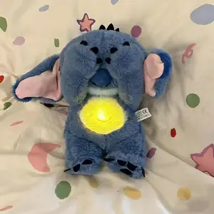 New Soothing Music Doll Breathing Toy Companion Sleep Aid Baby Children Plush Electronic Pet Teddy Bear with Realistic Breathing Action & Lighted Music Infant Sensory