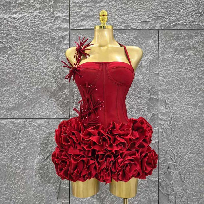 Party Dress Celebrities Red Carpet Stage Costume Women Bandage Sexy 2 Pieces Bodycon Long Dress Nightclub Party Birthday Dress AMIA