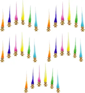 30pcs Long-haired Lucky Mini Troll Dolls, Assorted Hair Colors, 0.78" Bodies, 2" Hair. Cake Toppers, Action Figures, School Project, Arts and Crafts, Party Favors Decoration Learning