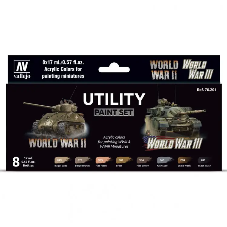 212 MAIN Vallejo VJP70201 Utility Paint Set, Artist Supplies with WWII Colors for Miniature Painting, Office Stationery & School Supplies