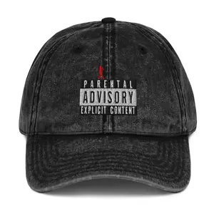 Parental Advisory Explicit Content Vintage Cotton Twill Cap