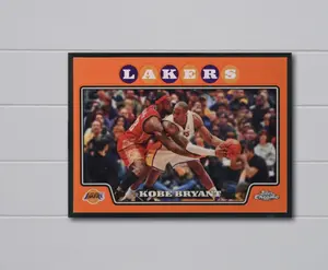 Topps Chrome Kobe Bryant 2008 Orange 12x17 Poster L.A Lakers