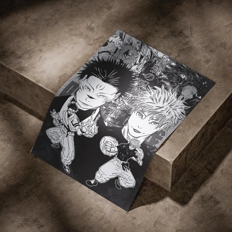 Jujutsu Kaisen Anime Poster - JJK Ryomen Sukuna Gojo Satoru Fight Anime Art Print Anime Gifts