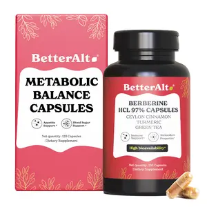 BetterAlt Berberine Capsules | Metabolism & Appetite Support with 13-in-1 Summer Body Blend, Berberine HCl 97% & Ceylon Cinnamon | 120N BetterAlt Berberine Capsules | Metabolism & Appetite Support with 13-in-1 Summer Body Blend, Berberine HCl 97% & Ceylon Cinnamon | 120N