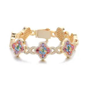 Loveden Elegant Four-Leaf Clover Star Bracelet For Women Daily Multi-Color Charm Jewelry Accessories Valentines Gift