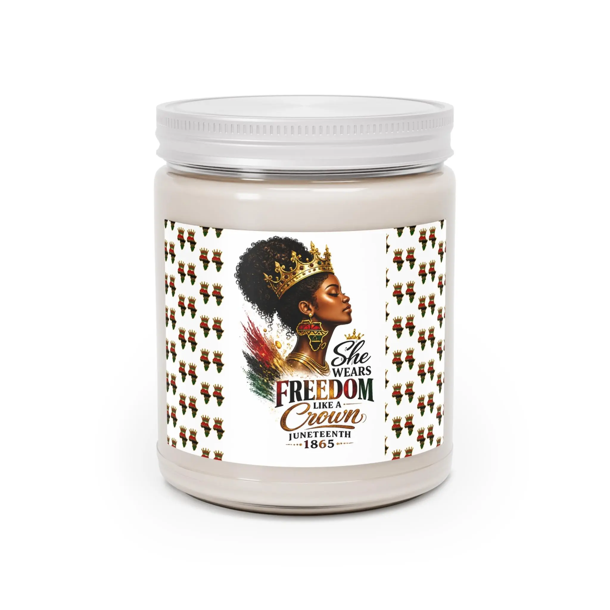 Juneteenth Empowerment 9oz Soy Candle - Vanilla & Ginger Scents, Coastal Decorative Candle, Home Supplies