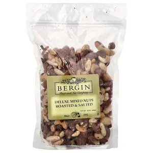 Bergin Fruit and Nut Company Deluxe Mixed Nuts, Roasted & Salted, 16 oz (454 g)