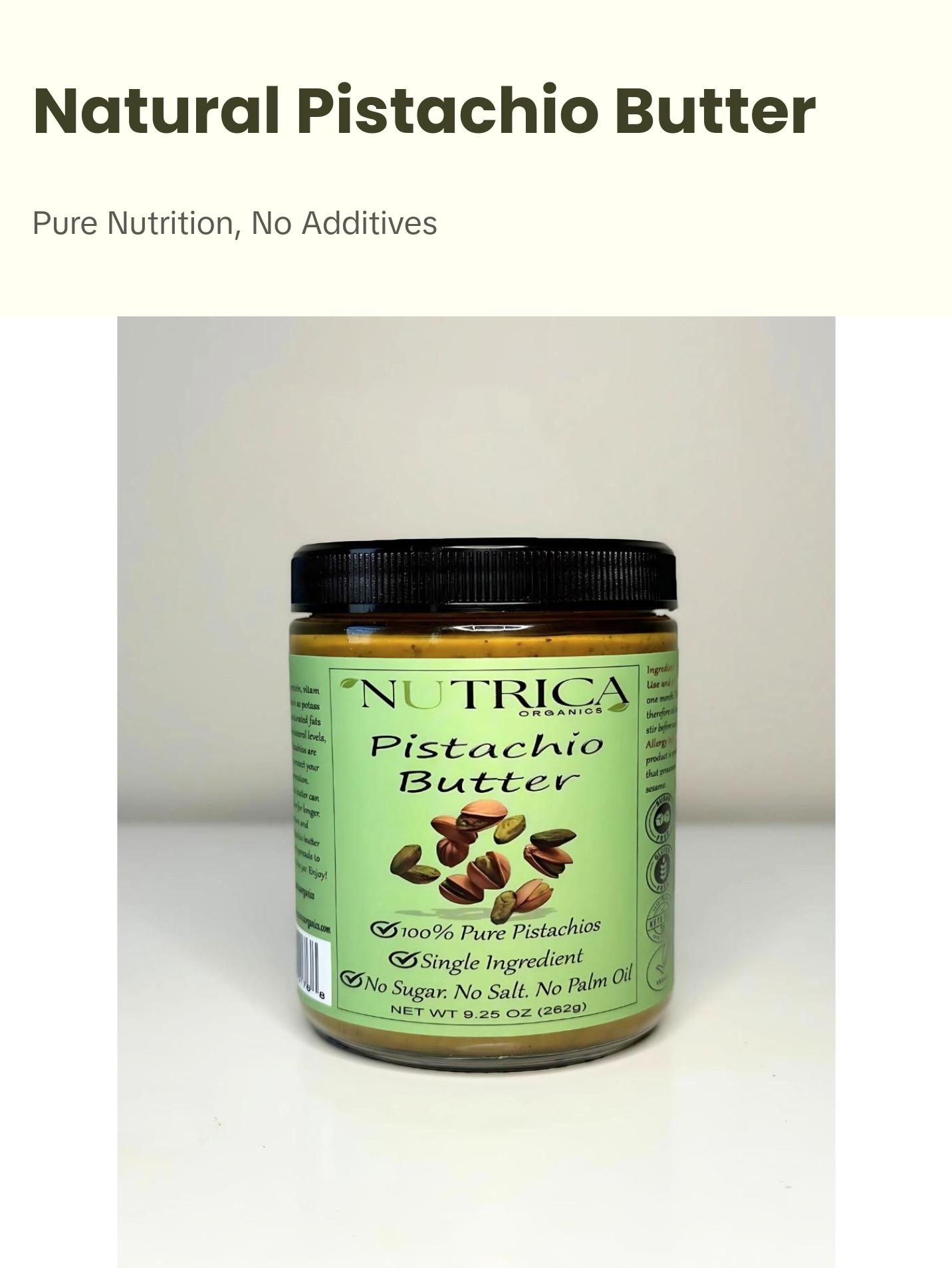100% Natural Pistachio Butter