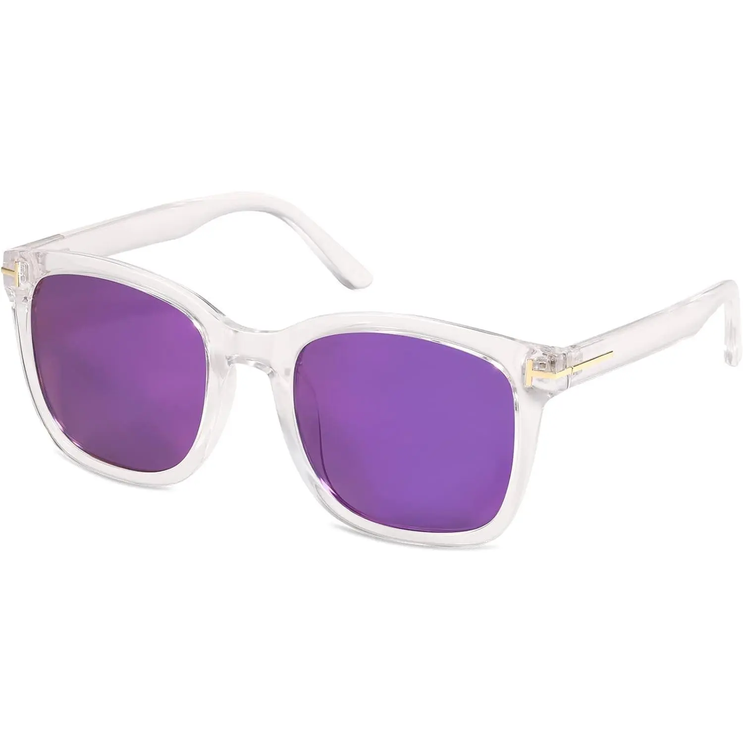 A87 Transparent Frame/Purple Mirrored Polarized