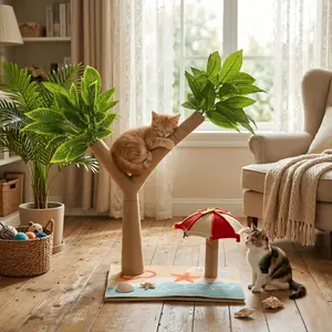 The simulated tree cat-scratch column is a beautiful home decoration that combines cat scratch and decoration