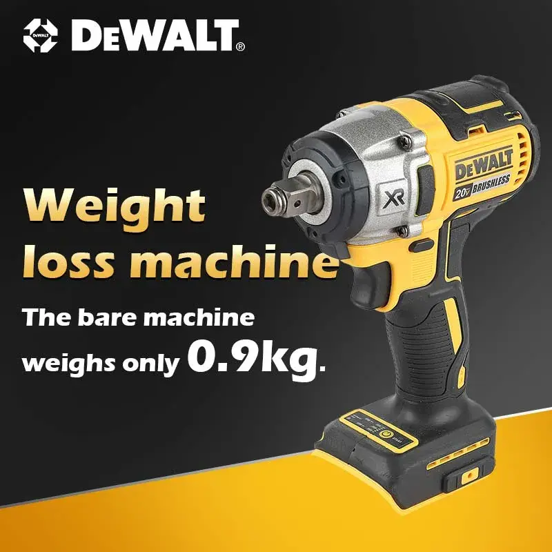 Dewalt DCF880 20V Brushless Electric Impact Wrench, 205Nm Torque, Portable Wireless Multifunctional Hand Tool Accessory