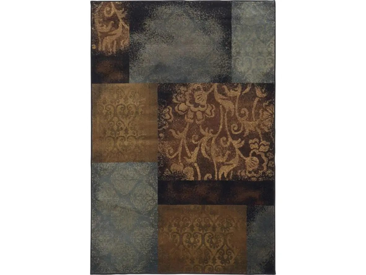 Oriental Weavers Hudson 4878B 2x3 Rectangle - Blue/ Brown-Polypropylene