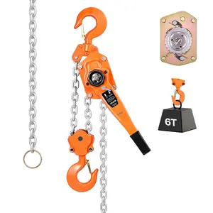 Fathersdaygift Heavy-Duty Manual Lever Chain Hoist, 6T/13200LBS Capacity Come Along, 10FT Lift G80 Alloy Steel Chain, Dual Pawl Mechanical Brake System, 360-Degree Rotating Hooks, for Warehouse & Construction Usedealsforyoudays