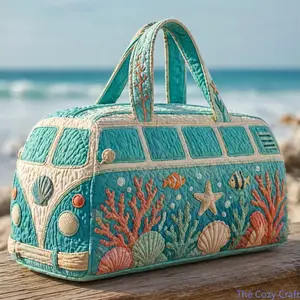 3D Printed Ocean‑Themed Weekend Tote Bag, Large Capacity Handheld Overnight Travel Duffle with Shell Starfish Coral Fish Pattern, Multi‑Functional Gym Carryall for Beach Vacation, Cruise, Road Trip & Short Getaways