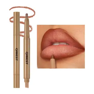 Double-ended Lip Liner,  LongLasting Lip Liner Pencil, Moisturizing Lip LinerSuitable for All Skins, Smooth & Nourishing LipMakeup Tool, Cosmetic,Eye Pencils