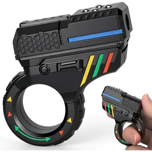 3D Fidget Spinner Slider Toy, EDC Finger Ring Pad Clicer Pistol Hand Roller Desk Sensory Play Toy for Focus Stress Relief, Valentine's Day Gift for Boy Teen Men​(Plastic)