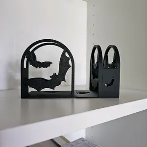 Bookend Bookmark Holder, Bat Bookend, Bat Bookmark Holder, Book Decor, Shelf Decor, Bookish, Bookmark Holder, Bookends bookish merch