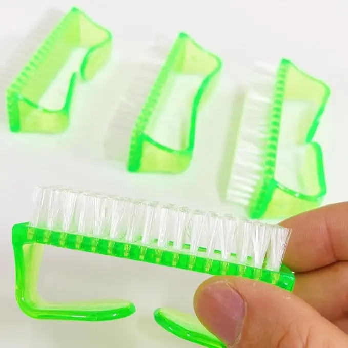 4Pcs Nail Brushes for Cleaning Fingernails, Manicure Tools Scrub Brushes Kit, Toenail Brush to Clean Under Nails Pedicure Foot Small Brush Women Men (Green)