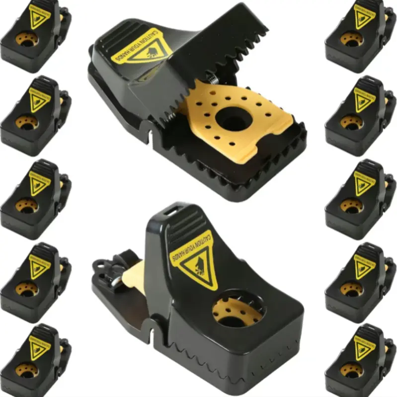 New Upgraded Version Cheese-Shaped Mouse Rat Traps Large-4 Pack for Home Kitchen & Living Room Effective Rodent Control Safe for Households & Kitchen