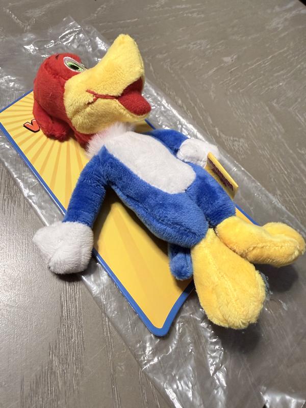 Multipet Woody Woodpecker Plush Dog Toy 6” Official Squeaky Chew Toy for Small to Medium Dogs Soft Durable Multicolor Character Design