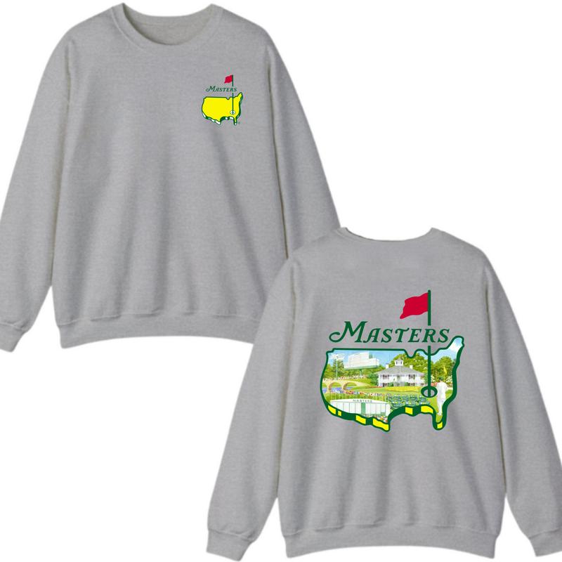 The Masters 2026 Sweatshirt – Masters Golf Crewneck with Soft Cotton 2-Sided Golf Graphic, Vintage Golf Streetwear Inspired by Golf Equipment, Golf Stuff & Golf Things Style, Casual Hoodie for Men, Perfect Gift for Golf Enthusiasts