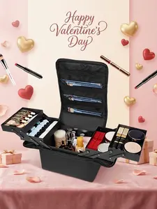 Large Makeup Artist Vanity Case, Nail Technician Cosmetic Storage Bag, Professional Beauty Organizer, Durable Travel Makeup Tool Bag, Makeup Bags