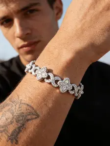 Fashionable Lucky Bracelet with Sparkling Colorful Charms, Perfect New Year Gift, Ideal Couple Bracelet, Daily Wear Accessory, Trendy Stack Bangle, Stackable Bracelet