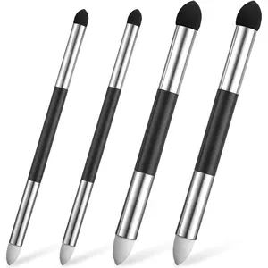 4 Pcs Oil Pastel Blending Tools for Drawing, Dual Tip Reusable Washable Oil Pastel Sponge Brush Sketch Rubbing Blending Art Sponges Stumps for Artist Sketch Drawing Lightening & Highlight