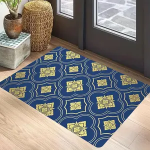 Indonesia Batik design Floor Mat Ultra Soft Thickened Flannel Floor Rug Non-Slip Washable Living Room Bedroom Home Decoration Mat Anti-Skid Home Decor Mat