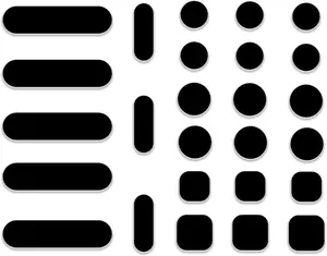 Universal Webcam Covers -  Protection Accessory, No  Application, Safe Screen Closure - Dots,Squares and Bars, 26 count - Black