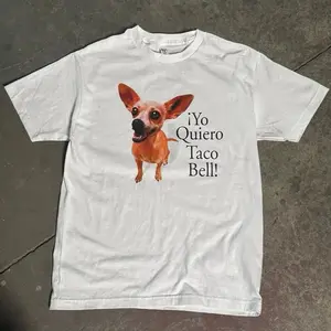 Chihuahua Dog Funny Casual Graphic Print 100% Cotton Tee 6oz