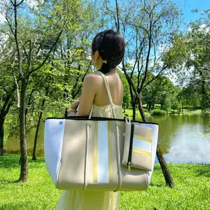 Camouflage leopard print black printed handbag beach  casual travel women's  diving material beach  crossbody women messy bag shoulder