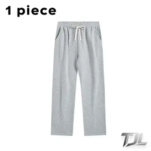 American Style Gray Sweatpants Men's Spring Summer 2025 New Wide Leg Casual Pants Loose Straight Leg Thin Sports Trousers with Pocket Design