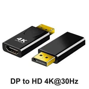 DisplayPort to HDMI Adapter — 4K & 1080P, Gold-Plated, Plug & Play