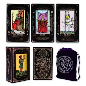 1 set Beginner Tarot Card Set, Wette-Smith Tarot Cards with Meaningful Classics, Durable Tarot Cards, Beginner Friendly, Beginner Guide Book, Storage Bag Included