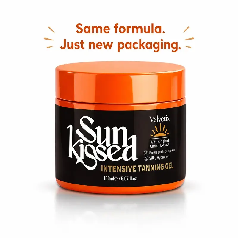 5.07oz Velvetix outdoor tanning enhancing gel, hydrating formula with a sleek smooth finish, waterproof body care gel that lends radiant skin glow, summer featured goods