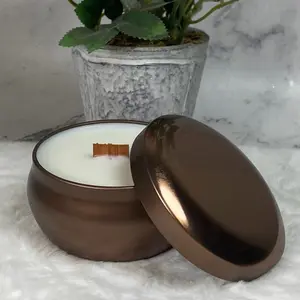 Butterscotch Bourbon - Premium Scented Candle in Elegant Brown Jar with Lid for Home Decor