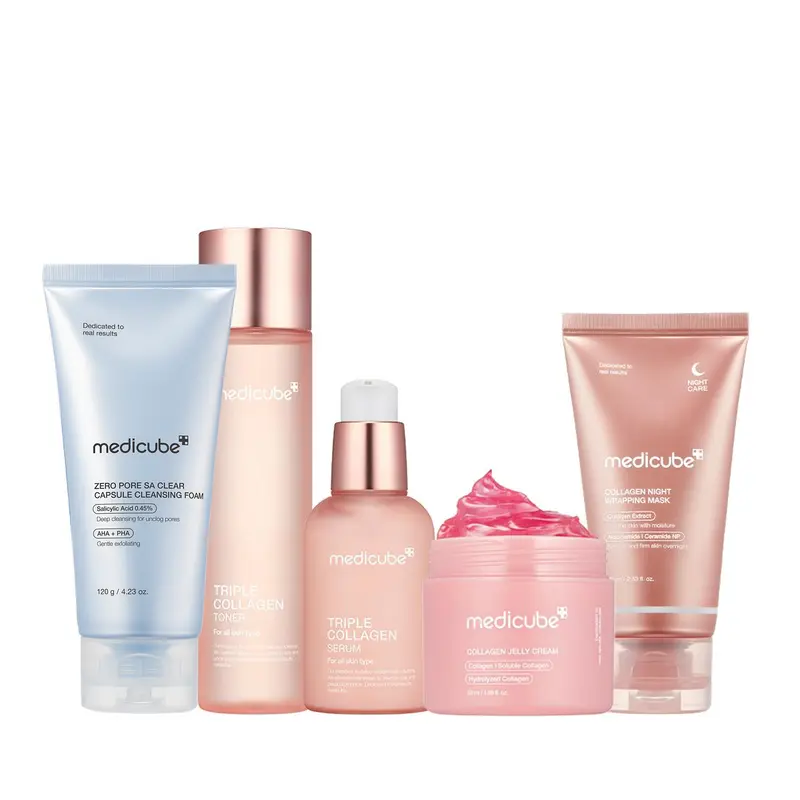 [medicube] Ultimate Dry Skin Saviour RoutineㅣHydrating Korean Skincare Cleansing Set