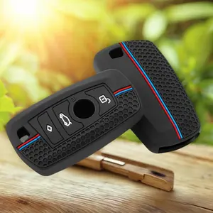 Silicone Car Key Cover For BMW 1 3 5 7 Series X1 X3 X4 X5 F10 F15 F16 F20 F30 F18 F25 M3 M4 E34 Accessorie