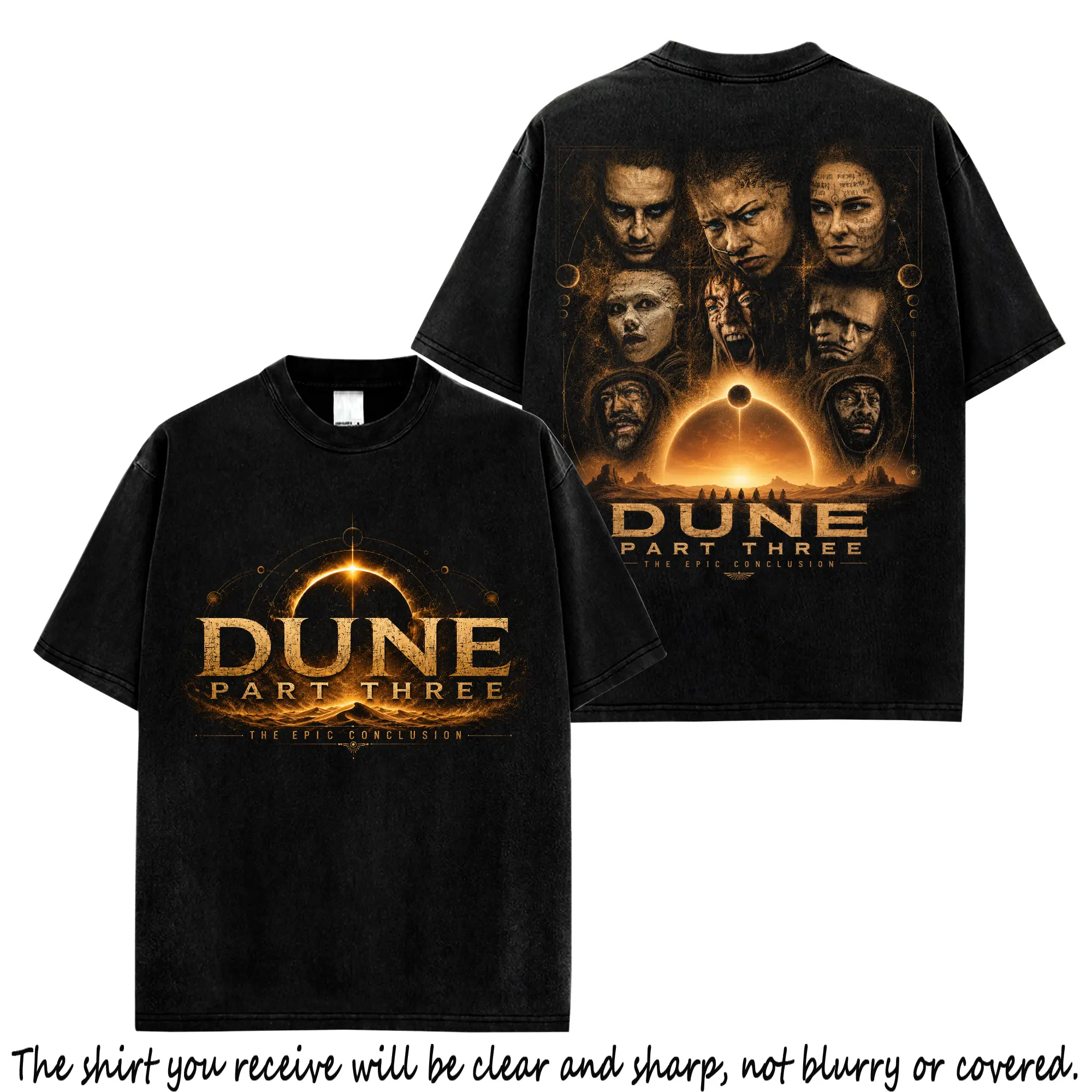 Dune: Part Three 2026 Graphic Tee, Made in USA, 100% Cotton, Movie Merch Inspired T-Shirt, Space Desert Streetwear Shirt, Sci-Fi Fan Gift for Epic Saga Lovers