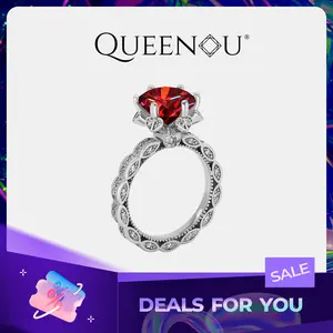 【408】 "Deck The Hall" 5 Carat Synthetic Moissanite Bohemian Petal Set Ring