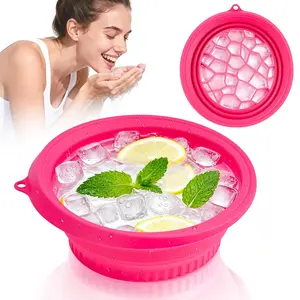 Facial Ice Bath Bowl for Skin Care – Foldable Silicon Portable Cold Therapy Facial Bowl for Puffiness & Pore Tightening, At-Home Skincare Routine
