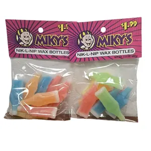 Miky's Wax Bottle Candies - 2.0 oz Bags of Colorful Wax Bottle Snack for Sweet Treats